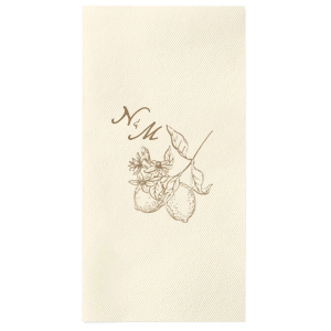Why don't you choose a unique decoration for your next party? This chic Napkin with your initials written on it and a cute floral design will match perfectly. It will definitely give the vibe that you are looking for.