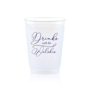 Our personalized Drinks With The Script Cup is good for use in Dinner and Drinks parties, Holiday Gatherings and Wedding themed parties and will make your guests swoon. Personalize your party's theme today.