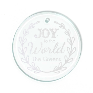 Joy To The World Glass Ornament