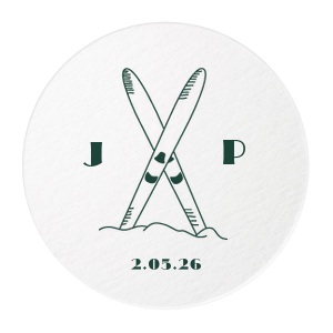 The Après Ever After Coaster is just what you need for home entertainment during the winter season. The customizable design is perfect for holiday, vacation or outdoor themed parties available in a variety of colors.