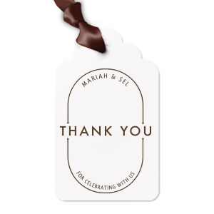 Meet out famous-looking Letterpress Gift Tag with amazing Thank You graphics and your names branded inside it too! This will be a wonderful decoration on your gift made for your loved ones!