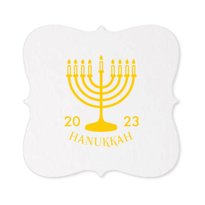 Menorah Hanukkah Coaster