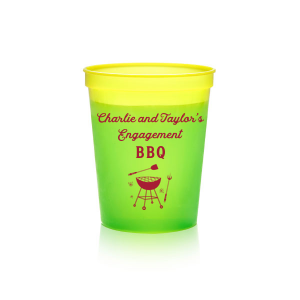 ForYourParty's personalized White 16 oz Stadium Cup with Matte Lipstick Red Ink has a Grill graphic and is good for use in Food, Home and BBQ themed parties and will make your guests swoon. Personalize your party's theme today.