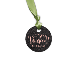 Our custom Glitter Black Oval Gift Tag with Matte Pastel Pink Foil will add that special attention to detail that cannot be overlooked.