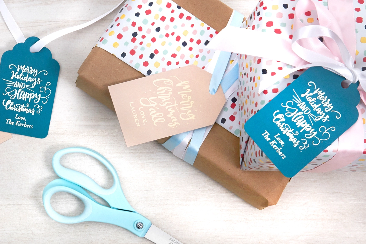 custom designed holiday gift tag