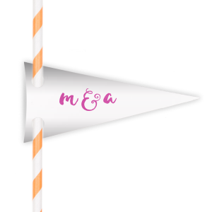 Infuse your toasts with artistry using the Flourished Ampersand Initials Tag. Bold initials connect with an artistically flourished ampersand, bringing a burst of energy to each sip and a stylish twist to your celebration's refreshments.