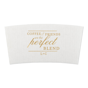 Find the perfect blend of stylish and functional with the Perfect Blend Coffee Sleeve. Personalize your own warm hearted sentiment to share with friends or clients.