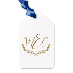 Personalized Poptone Teal/Peacock Luggage Gift Tag with Shiny Green Tea Foil has a Branch Frame 2 graphic and is good for use in Floral, Frames, Wedding themed parties and will impress guests like no other. Make this party unforgettable.