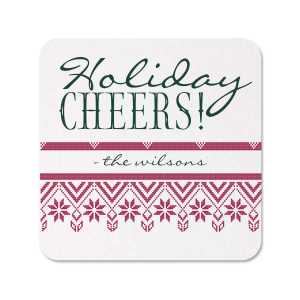 Holiday Cheers Custom Photo Coaster