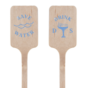 The Save Water Drink Stir Stick brings humor and style to your next event. Featuring a tropical drink graphic, this nautical stir stick can be customized with you and your partner's initials. Perfect for a beach wedding, destination wedding, or to incorporate those beachy vibes inland. 