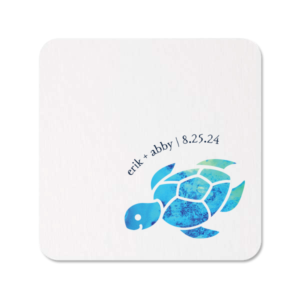 Sea Turtle Custom Photo Coaster