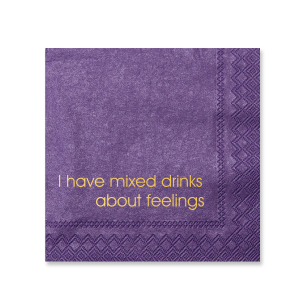 Custom Amethyst Cocktail Napkin with Shiny 18 Kt Gold Foil will make your guests swoon. Personalize your party's theme today.