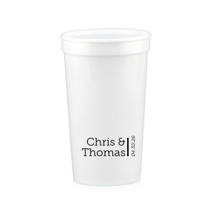 Our Names & Vertical Date Cup will add that special attention to detail that cannot be overlooked.