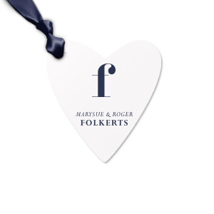 Featuring an initial in an elegant serif font, this tag is both stylish and understated. With its classic design and high-quality finish, this gift tag is perfect for weddings, anniversaries, or any occasion where personalized elegance is appreciated.