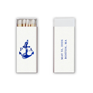 The Anchor Nautical Nuptial Matchbox makes for a wonderful and stylish keepsake for your next big party event. Whether for an engagement, wedding or anniversary, the maritime design is perfect for outdoor or coastal themed occasions, ensuring smooth sailing towards a good time. 