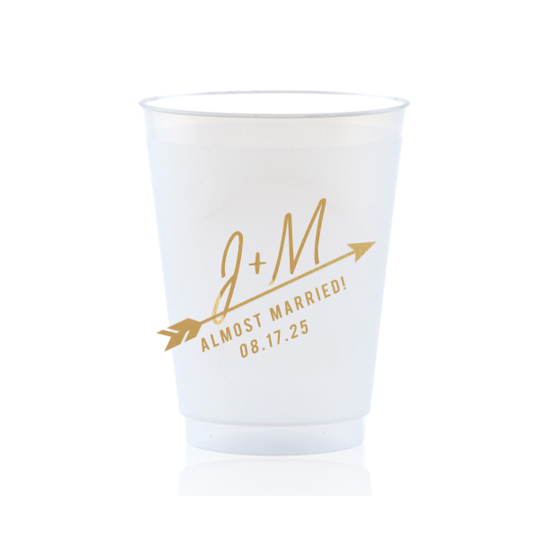 The ever-popular Almost Married Arrow Cup is good for use in Rehearsal Dinner, Bachelor/Bachelorette and Wedding themed parties and couldn't be more perfect. It's time to show off your impeccable taste.