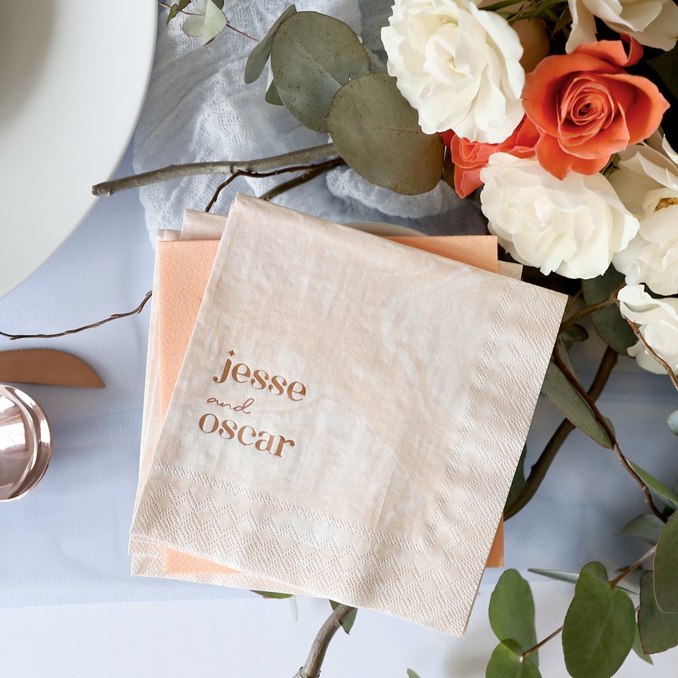 Hinterland Honeymoon Minimal Wedding Napkin