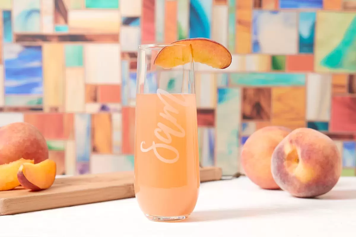 engraved champagne flutes from For Your Party as a great Mother's Day gift