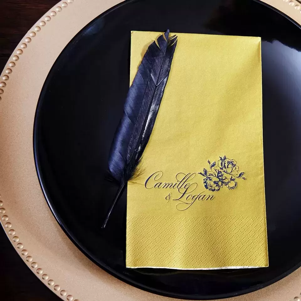 custom designed guest towel