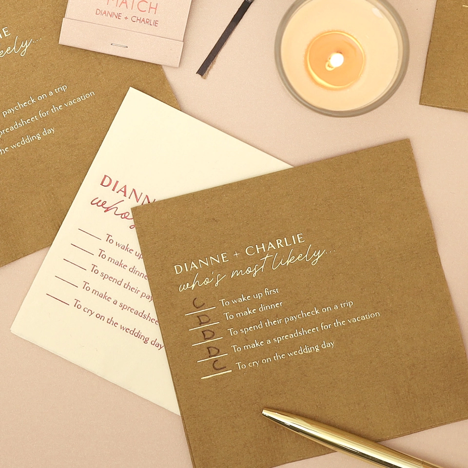 who's most likely to game napkin