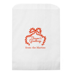 The Season's Greetings Bag is perfect for gift bags or take home party favors. Available in a wide variety of styles and colors to suite your unique needs, further customize your product to match your unique tastes and add a special detail that can't be overlooked.
