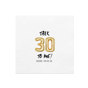 ForYourParty's elegant White Borderless Full Color Cocktail Napkin with Matte Black Ink Digital Print Colors can be customized to complement every last detail of your party.