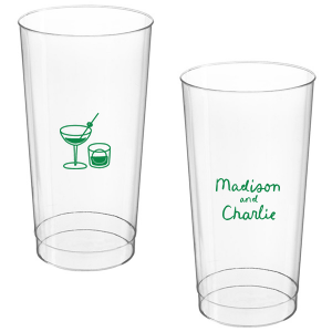 Add a splash of fun with the Cocktail Hour Couples Cup. Featuring text personalized to your name in the screen print ink color of your choice, the popular design is perfect for anniversaries, retirements and engagements!