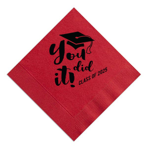 Graduation cap with diploma Paper Napkin