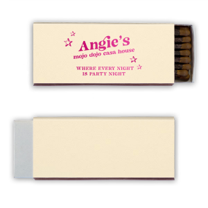 Get ready to party every night with these Every Night Is Party Night Matches! They’re perfect for anyone who likes to live life to the fullest and have a good time. The bright and bold design will bring a festive spirit to any celebration.