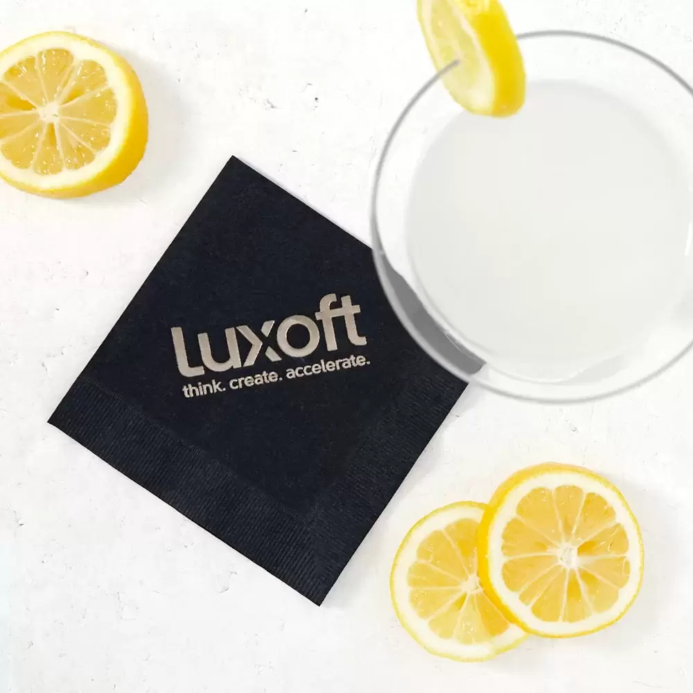 put your logo on custom cocktail napkins with For Your Party