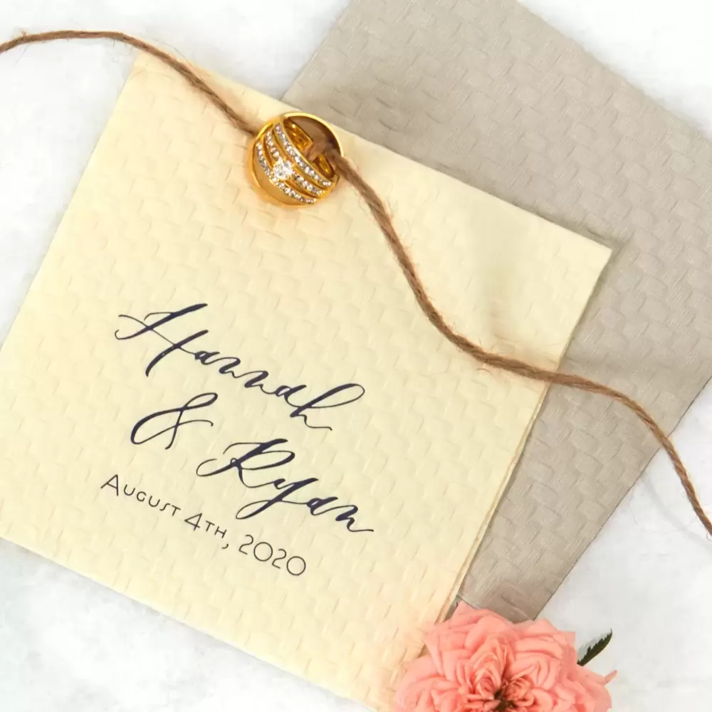 woven cocktail napkins for weddings and parties