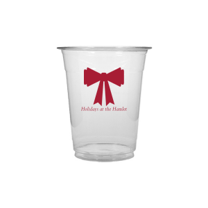 Stock up with supplies needed for seasonal spirits with the Holiday Bow Cup. Available in a wide variety of styles to best suite your function, the classic design is paired with customizable text. Your party is sure to be the highlight of the year!