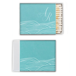 ForYourParty's personalized Poptone French Blue Classic Matchbox with Matte White Foil has a Waves Pattern graphic and a Waves Pattern graphic and is good for use in Trendy, Full Bleed, Beach/Nautical themed parties and will look fabulous with your unique touch. Your guests will agree!