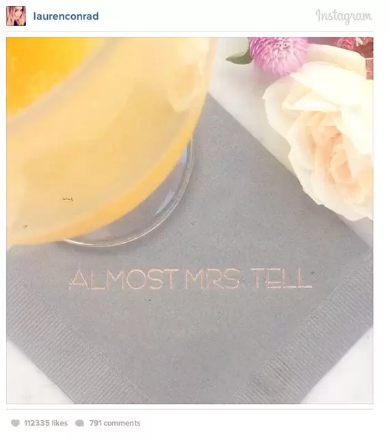 Lauren Conrad Personalized Cocktail Napkin