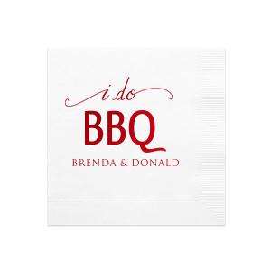 ForYourParty's personalized White Luncheon Napkin with Shiny Convertible Red Foil has a I Do graphic and is good for use in Words, Wedding themed parties and can't be beat. Showcase your style in every detail of your party's theme!