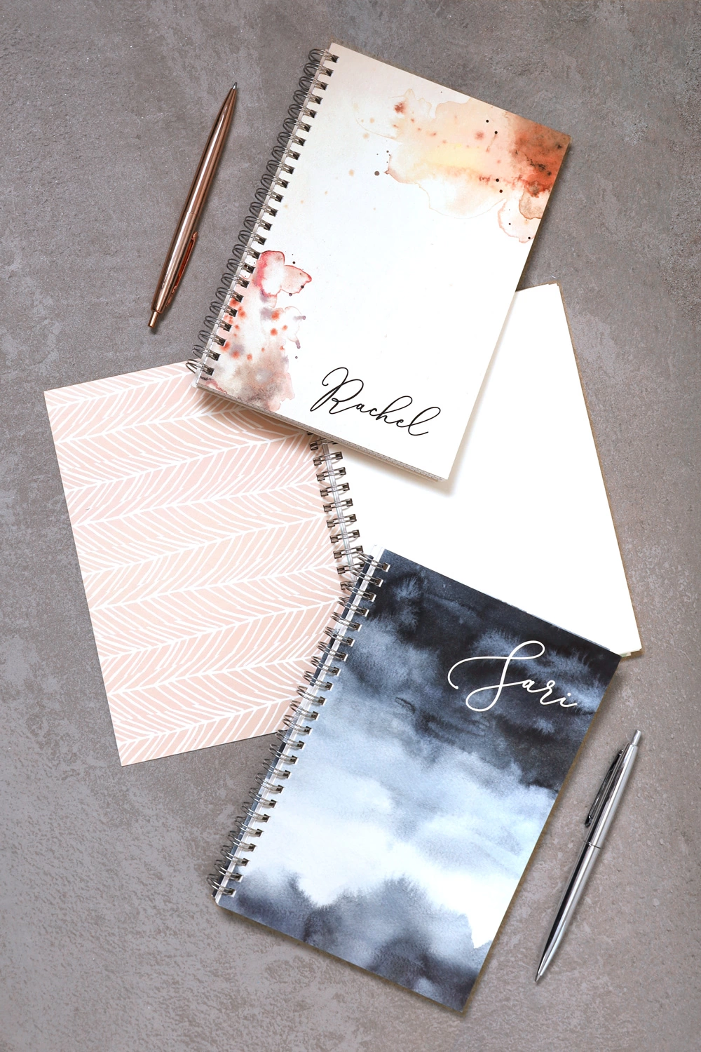 Personalized spiral journals are useful and adorable: a Christmas gift win/win!