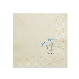 Enjoy the sporty design of the Couples Ski Napkin. Featuring a pair of skis and ski poles next to one another, the design reflects a classic pairing just like you and your significant other! The customizable napkin design is perfect for outdoor or wintertime themed events.