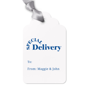 A Special Gift for your loved ones goes together with a special Letterpress Gift Tag and beautiful graphics Special Delivery designed just for you. Surprise your loved ones, leave them speechless!