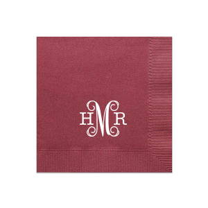 For Your Party's personalized Cranberry Luncheon Napkin with Matte White Foil re a must-have for your next event—whatever the celebration!