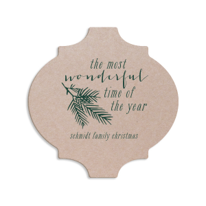 Our beautiful custom Kraft with Blush back Nouveau Coaster with Matte Spruce Foil Color has a Pine graphic and is good for use in Floral themed parties and will add that special attention to detail that cannot be overlooked.
