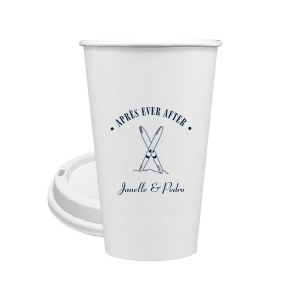 Enjoy a hot beverage after hitting the slopes served in the Après Ever After Paper Cup. The sporty design is perfect for when you need to warm yourself at home or on holiday. Customize the design to give it your own unique and personalized touch.