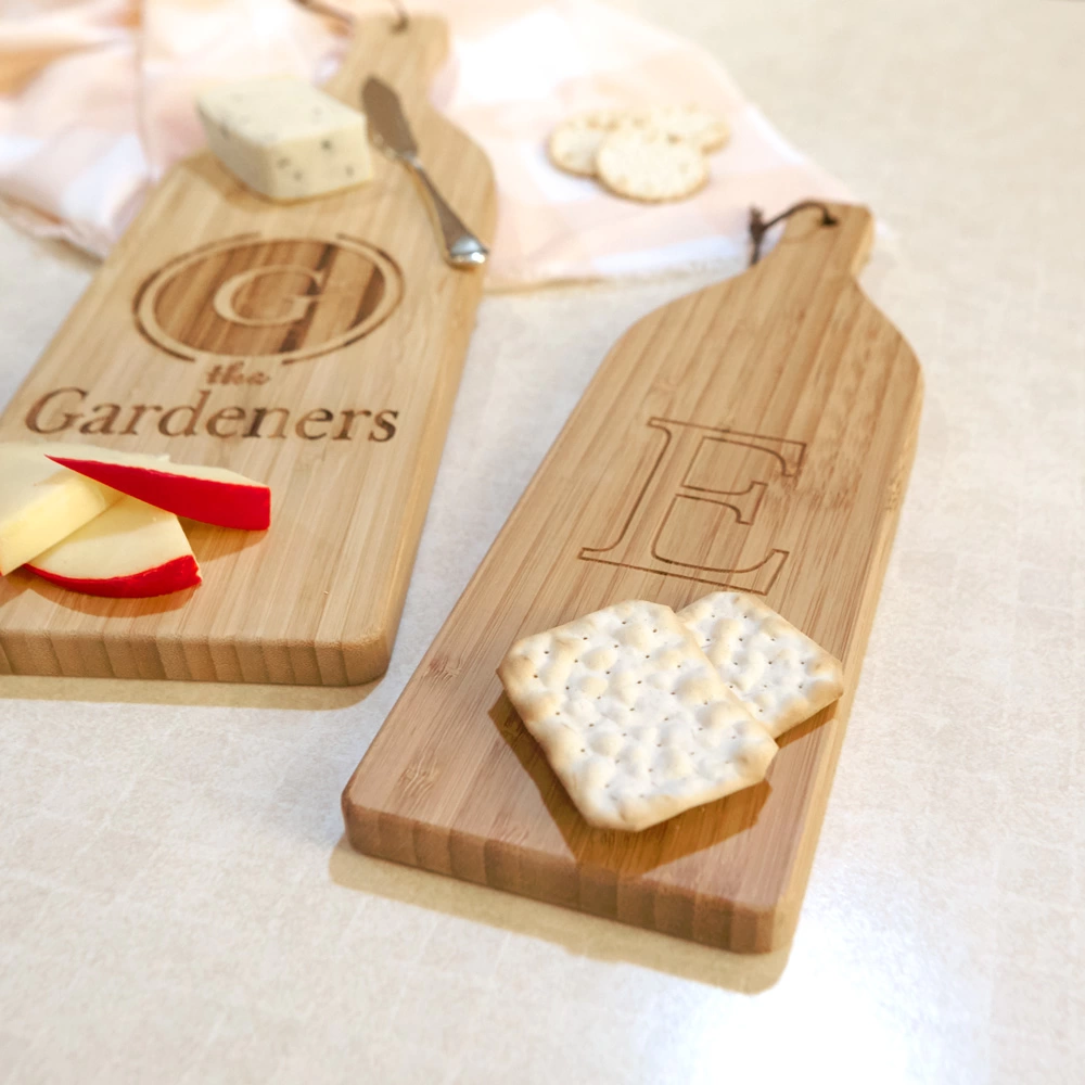 custom engraved bamboo cheeseboard for your holiday gatherings