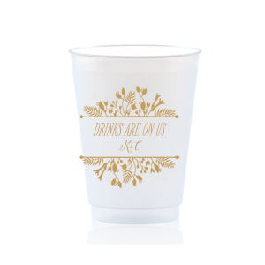 The Drinks Are On Us Cup is easily customizable to your choice of colors to best match your unique taste!