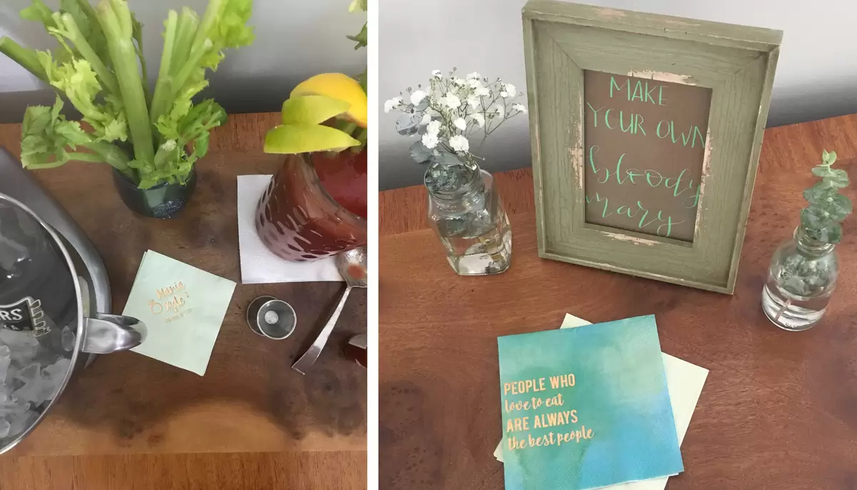 bridal shower bloody mary bar