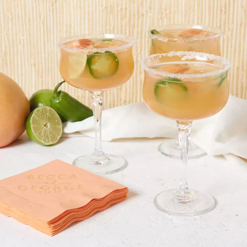 Spicy Grapefruit Margaritas recipe with customer swizzle stick