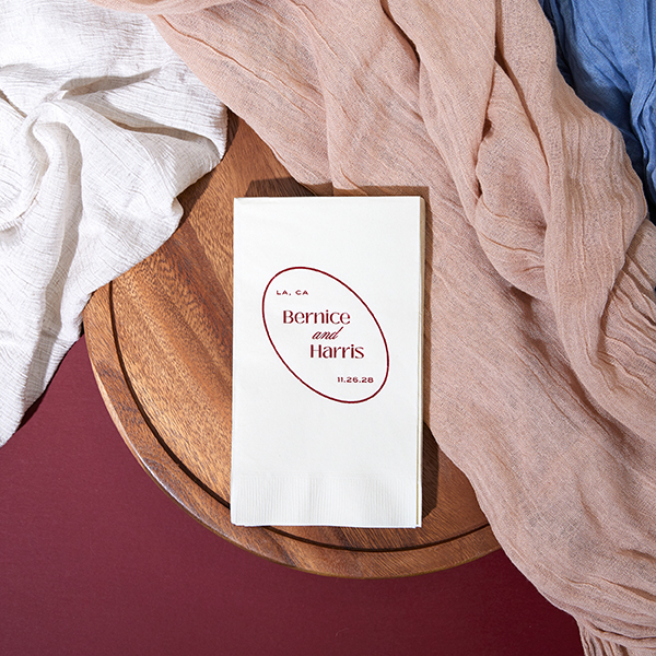  Ringed Couple Names Guest Towel