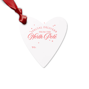 The Special Delivery From The North Pole Gift Tag has unique graphics together with your name on it and will be a wonderful surprise for your loved ones! Leave them speechless!