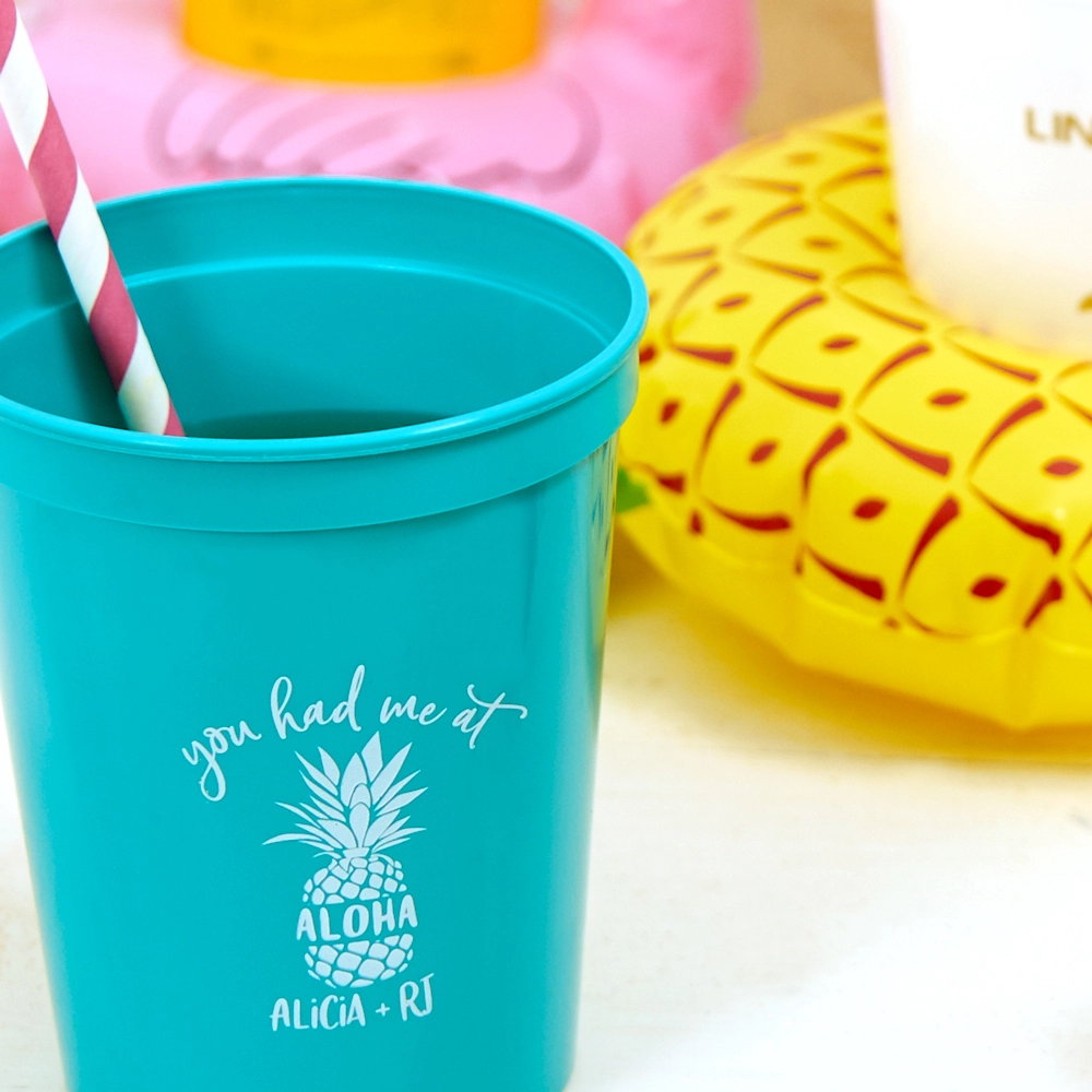 plastic stadium wedding cups