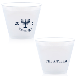 Our custom Matte Navy Ink 16 oz Frost Flex Cup with Matte Navy Ink Print Color has a Menorah graphic and is good for use in Jewish Symbols, Holiday themed parties and couldn't be more perfect. It's time to show off your impeccable taste.
