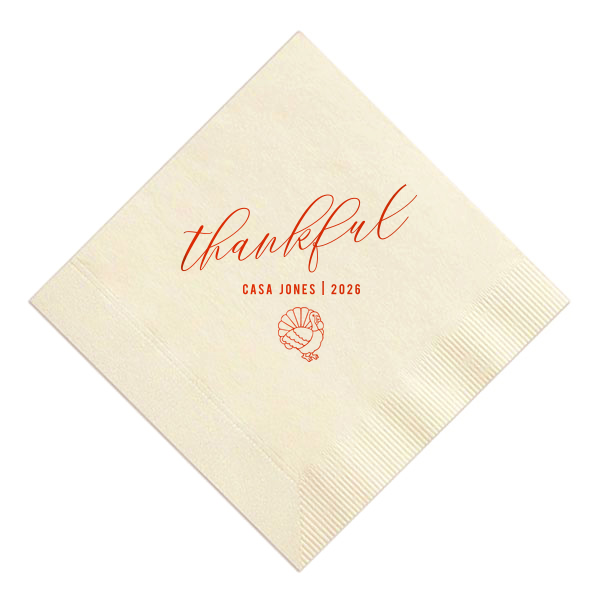 Thankful Turkey Napkin